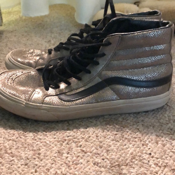 sparkly high top vans